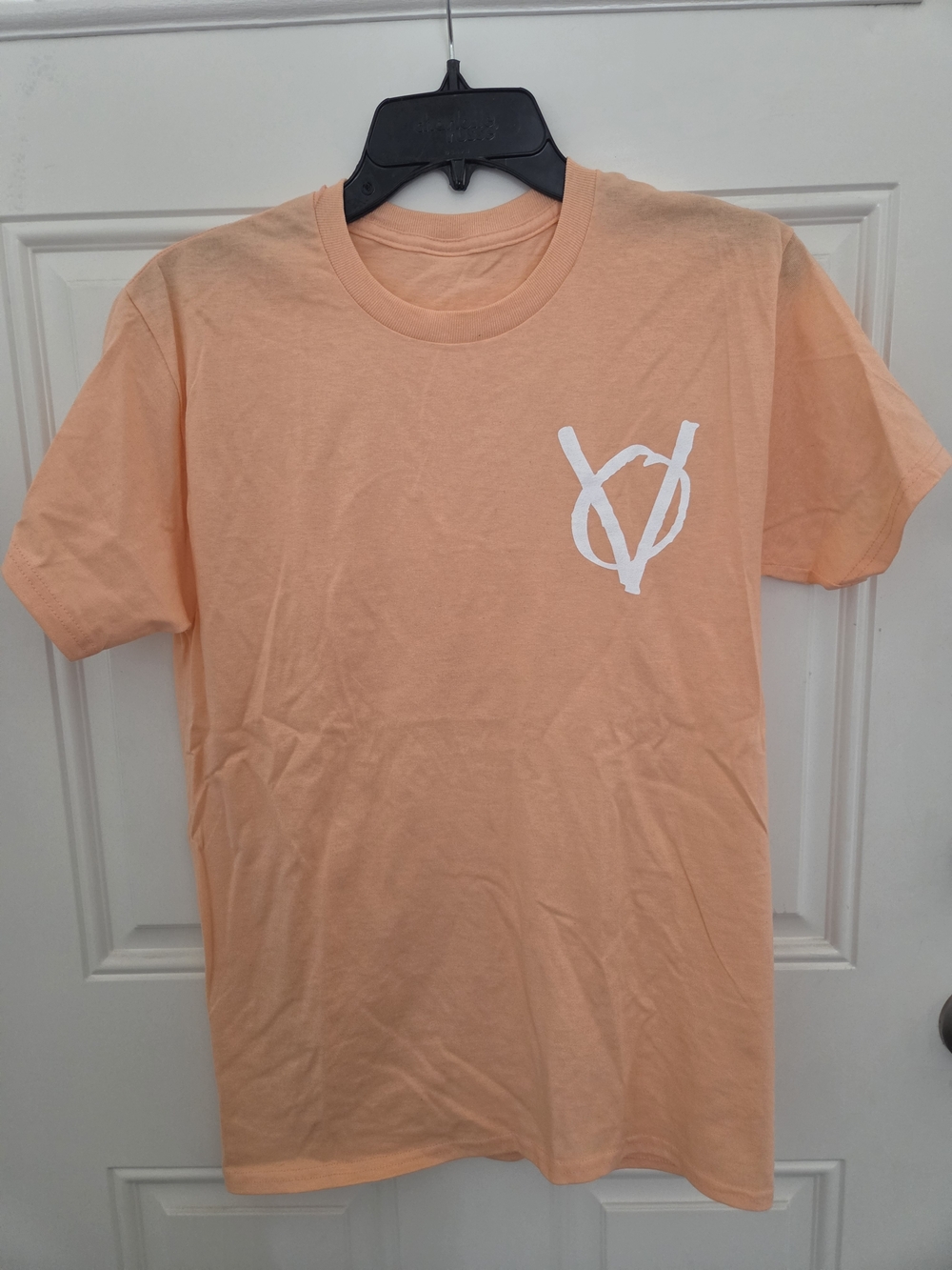 Camper Peach Short-Sleeve Crewneck T-Shirt with White Chest Graphic